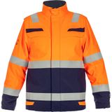 Hydrowear Multinorm Softshell Menorca Fluor Oranje/Marine maat S