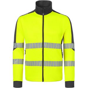 HAVEP 10081 Sweatvest High Visibility+ Fluo Geel/Charcoal maat L