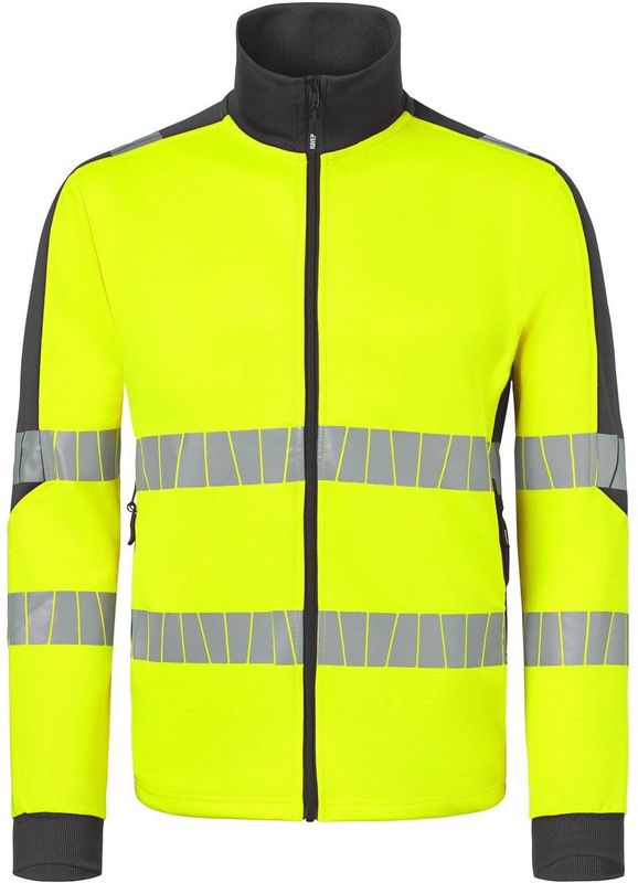 HAVEP 10081 Sweatvest High Visibility+ Fluo Geel/Charcoal maat L