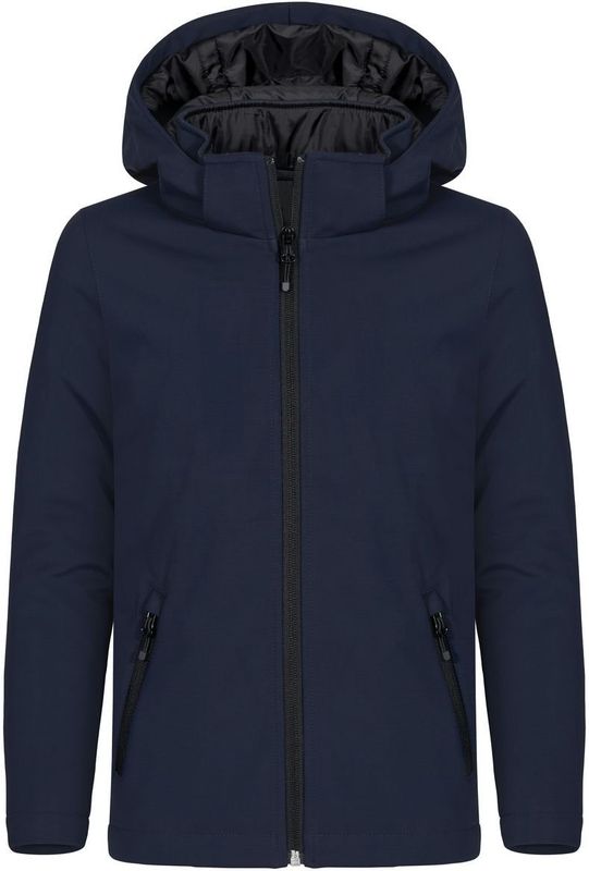 Clique Padded Hoody Softshell Junior Kinderen Dark Navy maat 110-120
