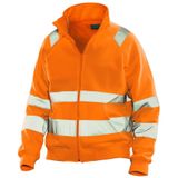 Jobman 5172 Hi-Visweatshirt Jacket Oranje maat L