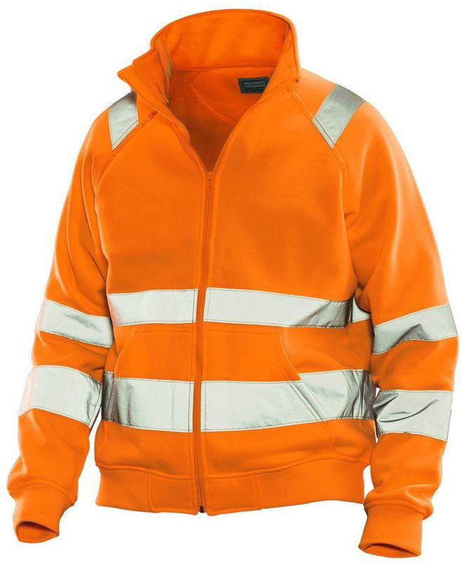 Jobman 5172 Hi-Visweatshirt Jacket Oranje maat L