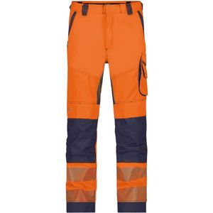 Dassy Odessa Zomer hogezichtbaarheidsbroek met kniezakken Fluo-Oranje/Marineblauw maat 64