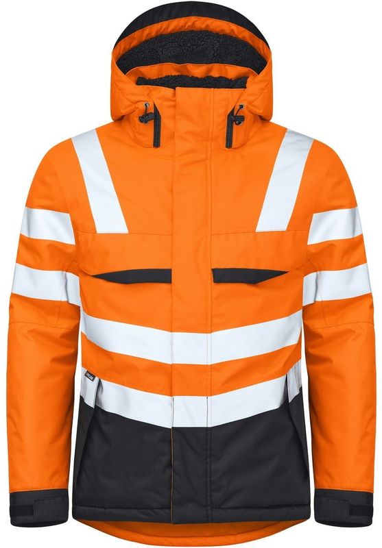 Projob - 6425 - Gewatteerd Jack - Oranje/Zwart - Heren - ISO 20471 Class 3