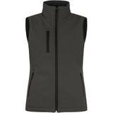 Clique Padded Hoody Softshell Bodywarmer Dames Donkergrijs maat XS