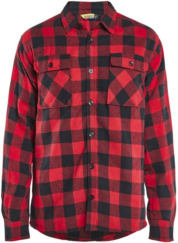 Blåkläder 3288-1168 Overhemd Flanel Rood/Zwart maat 4XL