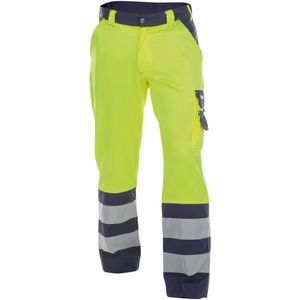 Dassy Lancaster Hogezichtbaarheidsbroek Fluogeel/Marineblauw 245gr