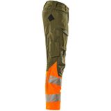 Mascot Accelerate Safe Broek met kniezakken 19179-511 - mosgroen/hi-vis oranje
