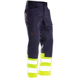 Jobman 2314 Hi-Vis Service Trousers Navy/Geel