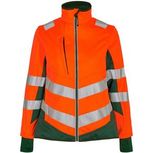 F. Engel 1156 Safety Ladies Softshell Jacket Orange/Green