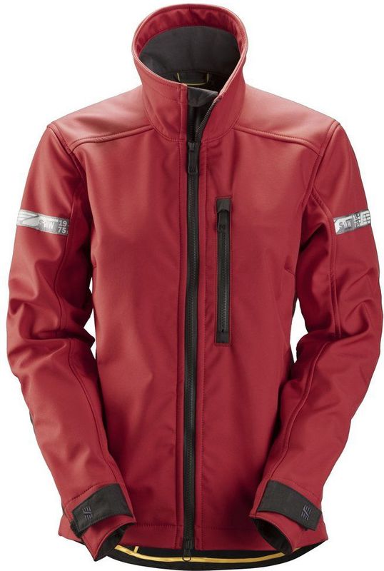 Snickers 1207 AllroundWork Dames Soft Shell Jack Chilirood/Zwart maat M