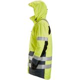 Snickers 1830 AllroundWork High-Vis Waterproof Parka KL 3 High-Vis Geel/Staalgrijs