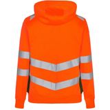 F. Engel 8027 Safety Ladies Sweat Cardigan Orange/Green