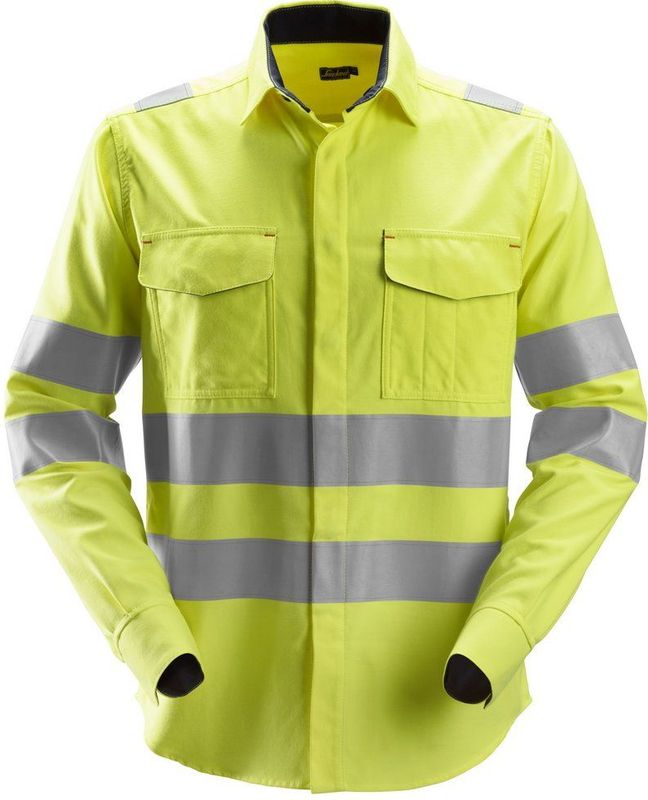 Snickers 8565 ProtecWork Lasshirt met Lange Mouwen High-Vis Klasse 3 High-Vis Geel maat XS