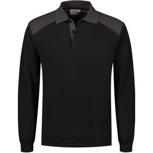 Santino Tesla Polosweater Black / Graphite maat L