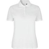 Pro Wear by Id 0587 Poloshirt biologisch kantoen| dames Wit maat XS