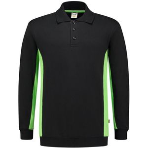 Tricorp 302003 Polosweater Bicolor Zwart/Lime