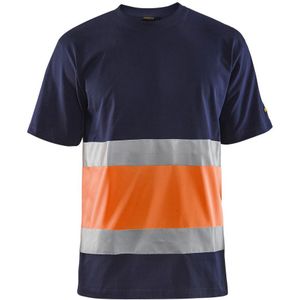 Blåkläder 3387-1030 T-shirt High Vis Marineblauw/Oranje