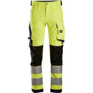 Snickers 6343 High-Vis Klasse 2 Stretch Werkbroek High-Vis Geel/Zwart maat 104