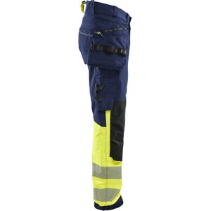 Blåkläder 1125-1648 High Vis werkbroek 4-weg stretch Marine/High Vis Geel maat D100