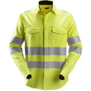 Snickers 8562 ProtecWork Shirt met Lange Mouwen High-Vis Klasse 3 High-Vis Geel maat 3XL