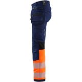 Blåkläder 7193-1642 Dames High Vis 4-weg stretch werkbroek Marineblauw/Oranje maat D18