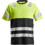 Snickers 2534 AllroundWork High-Vis T-Shirt Klasse 1 High-Vis Geel/Zwart maat 3XL