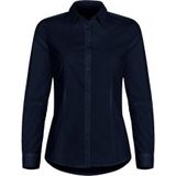 Clique - Stretch Shirt L/S - Donkerblauw - Dames