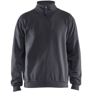 Blåkläder 3587-1169 Sweatshirt met halve rits Medium Grijs maat M