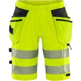 Fristads High vis Green stretch korte broek klasse 2 2646 GSTP Hi-Vis Geel/Zwart maat C56