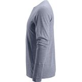 Snickers 2427 Wollen T-shirt met Lange Mouwen Donkerblauw melange