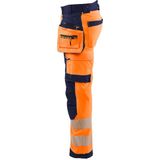 Blåkläder - 1820-2513 - Softshell Werkbroek - Oranje/Marineblauw - High Vis