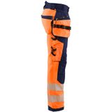Blåkläder - 1820-2513 - Softshell Werkbroek - Oranje/Marineblauw - High Vis