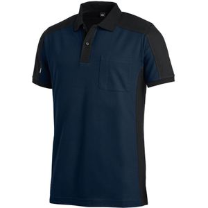 FHB Konrad Poloshirt tweekleurig Marineblauw-Zwart