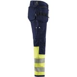 Blåkläder 1993-1642 High Vis 4-weg-stretch werkbroek Marine/High Vis Geel maat C144