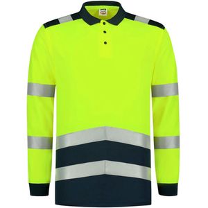 Tricorp Poloshirt High Visibility Bicolor Lange Mouw 203008 - Geel