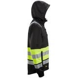 Snickers 8038 High-Vis Klasse 1 Hoodie met Rits Zwart/High-Vis Geel maat L