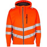 F. Engel 8025 Safety Sweat Cardigan Orange/Anthracite maat L