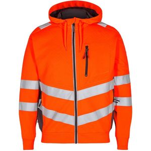 F. Engel 8025 Safety Sweat Cardigan Orange/Anthracite maat L