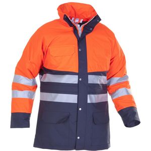 Hydrowear Plains Parka Marineblauw/Fluor Oranje maat XXL