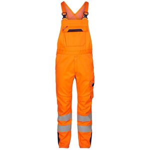 F. Engel 3285 Safety+ Multinorm Bib Overall EN 20471 Orange/Navy