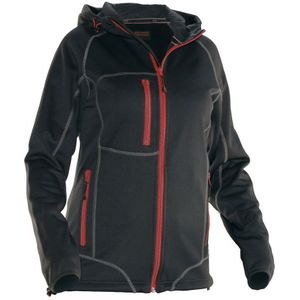 Jobman 5177 Women' Hoodie Zwart/Rood maat XXL