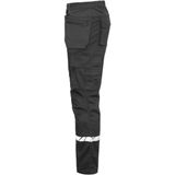 Projob 7509 Stretchbroek Met Kniezakken En Spijkerzakken Heren Zwart/Zwart maat C44