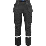Projob 7509 Stretchbroek Met Kniezakken En Spijkerzakken Heren Zwart/Zwart maat C44