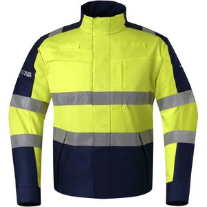 Hydrowear werkjas Jeddah multistretch Marine/Fluor Geel maat 46
