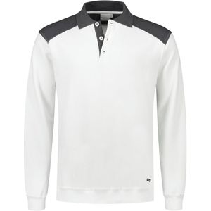 Santino Tesla Polosweater White / Graphite maat S