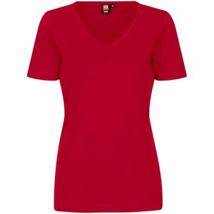 Pro Wear by Id 0506 Interlock T-shirt V-neck women Red