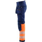 Blaklader 1821-2513 Softshell Werkbroek High Vis - Marineblauw/Oranje