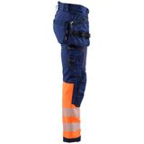 Blaklader 1821-2513 Softshell Werkbroek High Vis - Marineblauw/Oranje