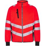 F. Engel 1192 Safety Fleece Jacket Red/Black